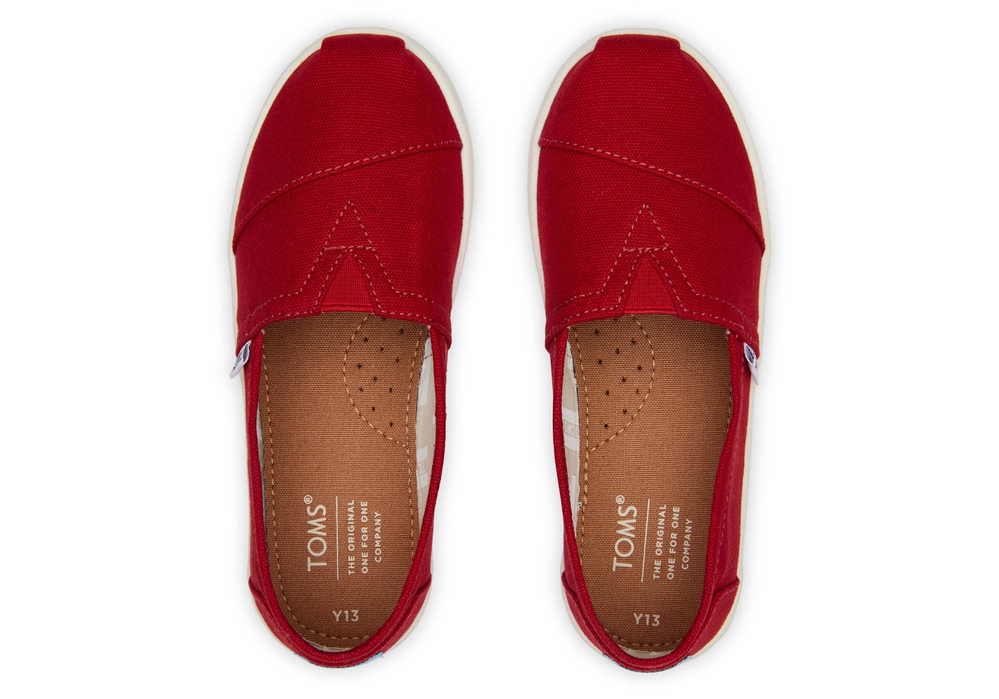 Toms Alpargata Youth Canvas Espadrille Red - Kids - 09351-WBCE